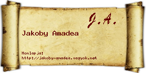 Jakoby Amadea névjegykártya