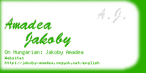 amadea jakoby business card